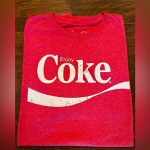 Coca Cola Red Mens Size L Retro